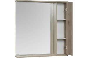 Зеркало-шкаф Aquaton Стоун 80 R с подсветкой светлое дерево - 2