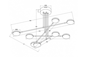 Подвесная светодиодная люстра Maytoni Fad MOD070PL-L48W3K - 2