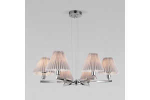 Подвесная люстра Eurosvet Peony 60136/6 хром/серый - 2