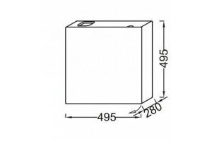 EB1178-N23  Мебель под раковину, ледяной коричневый 49,5х28х49,5 см - 2