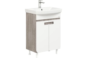 Тумба под раковину Onika Харпер 50 белый/мешковина (105033)