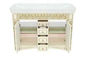 Беатрис -120 Тумба с 4 ящ бежевая патина - 3