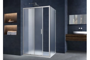 Боковая стенка Vincea Alpha 90х190 хром стекло рифленое - 2