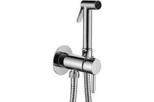 Гигиенический душ Paffoni Tweet Round ZDUP110CR со смесителем, С ВНУТРЕННЕЙ ЧАСТЬЮ