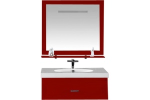 Зеркало Misty Европа 90 красное, с подсветкой - 2