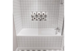 Акриловая ванна STWORKI Хельсинки 160x70 с каркасом, прямоугольная, российская, пристенная, встраиваемая - 3