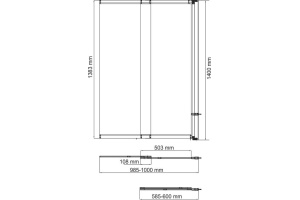 Шторка на ванну Wasserkraft Main 41S02-100 RM - 3