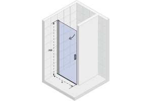 Душевая дверь в нишу Riho Novik Z101 90 см - 3