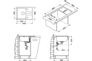 Мойка кухонная Alveus Intermezzo Granital 30 carbon - 2