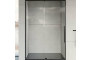Душевая дверь Vincea Arno 120 черная стекло прозрачное