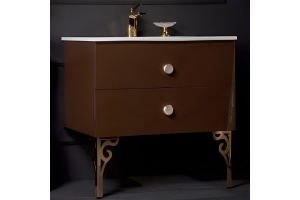 Тумба под раковину Armadi Art NeoArt 80 раковина моноблок темно - коричневый