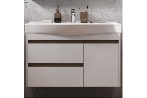 Комплект мебели Aquaton Нортон 100 белый глянец - 2