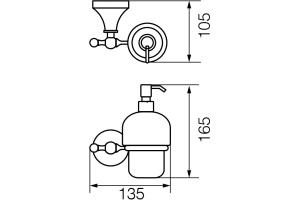 Дозатор Veragio Gialetta VR.GIL-6470.BR бронза - 2