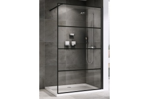 Душевая перегородка ABBER Immer Offen 120 профиль черный (AG65120B)