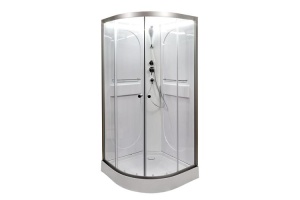 Душевая кабина Deto L 100х100 с подсветкой, хром (L601NLED) - 2