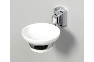 Мыльница с держателем Wasserkraft хром - белый - 2