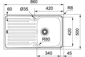 Мойка кухонная Franke AZG 611-86 бежевая - 3