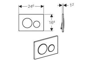 Смывная клавиша GEBERIT Sigma 20 115.882.KL.1 - 2