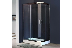 Душевой уголок Royal Bath HP 120х80 L с поддоном профиль хром стекло прозрачное