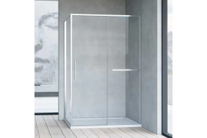 Душевой уголок Vincea Slim Soft 110х80 хром стекло прозрачное