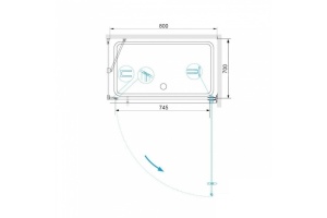 Душевой уголок RGW Hotel HO-045B 80х70 профиль черный стекло прозрачное - 3