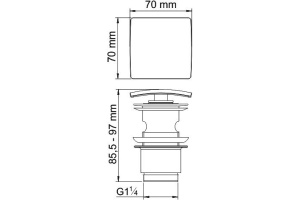 Донный клапан для раковины Wasserkraft A105 - 2