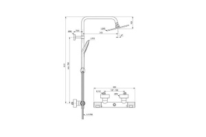 Душевая стойка Ideal Standard Ceratherm T100 хром (A7240AA) - 3