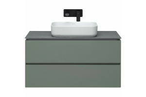 Тумба под раковину Allen Brau Infinity 100 серо - зеленый матовый - 3
