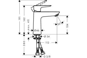 Смеситель Hansgrohe Talis E 71712000 для раковины - 3