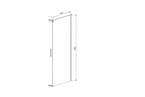 Боковая стенка Vincea Dice 100х200 профиль черный стекло прозрачное - 3