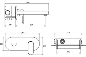Смеситель для раковины Ravak Chrome хром (X070093) - 2