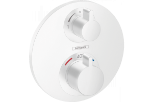 15758700 HG Ecostat S термостатический смеситель для душа  (внешняя часть) матовый белый