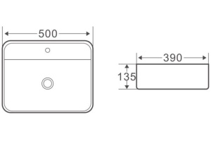 Раковина BelBagno BB1321 накладная - 3
