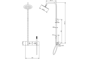 Душевая стойка Cezares Moon MOON-CD-TA200-01 - 2