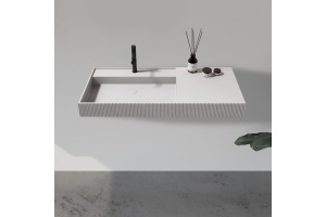 Раковина подвесная Abber Stein 120х48 белый матовый - 3