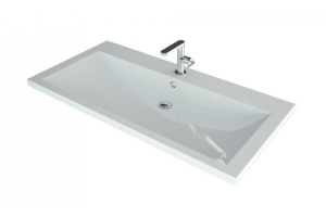 Тумба с раковиной Misty Алиса 90 напольная белая - 3