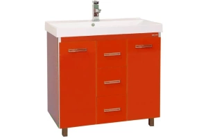 Тумба под раковину Misty Джулия 90 красная глянцевая