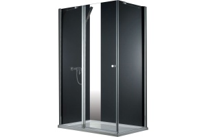 Душевой уголок Cezares Elena 120х100 хром стекло прозрачное - 2