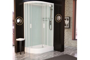 Душевая кабина Frank F418R White правосторонняя низкий поддон