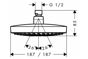 Верхний душ Hansgrohe Croma Select E 180 26524000 хром - 3
