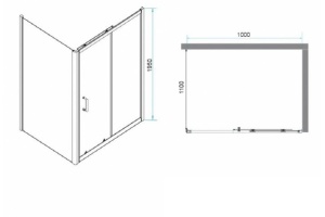 Душевой уголок RGW Passage PA-74B 100x110 профиль черный стекло прозрачное - 3
