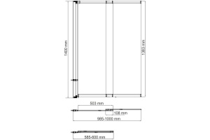 Шторка на ванну Wasserkraft Main 41S02-100 - 3