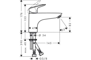 Смеситель Hansgrohe Logis 71311000 на борт ванны - 2