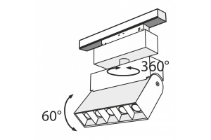 Трековый светодиодный светильник для магнитного шинопровода Maytoni Track lamps TR015-2-10W3K-B - 2