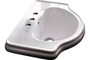 KERASAN Retro Раковина встраиваемая 620х455мм , 3 отв. под смеситель, цвет белый