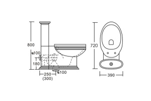 Унитаз-компакт CeramaLux Classic белый (2041) - 3