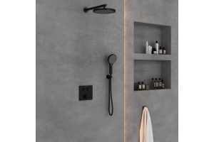 Душевой комплект Vincea с термостатом черный матовый - 3