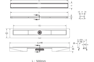Душевой лоток Berges B1 Keramik 60 золото глянцевое - 2