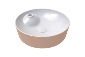 Раковина накладная Bien Flame 43 розовое золото- белый