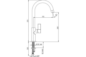 Смеситель для кухни Paini Sky 78CR5722LSLMKM - 2